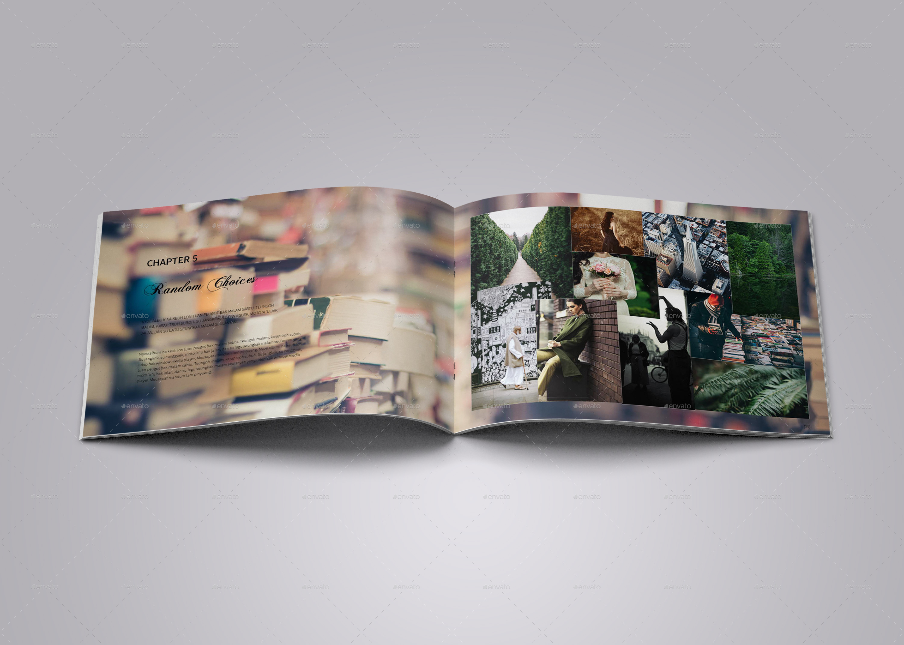 A4 Landscape Photo Album by bookrak GraphicRiver